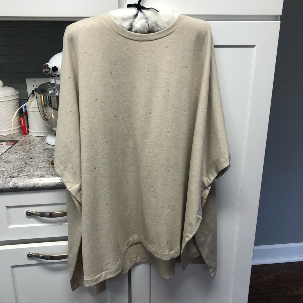 NWT Capote Poncho in Oat Elbow-Length Sleeve